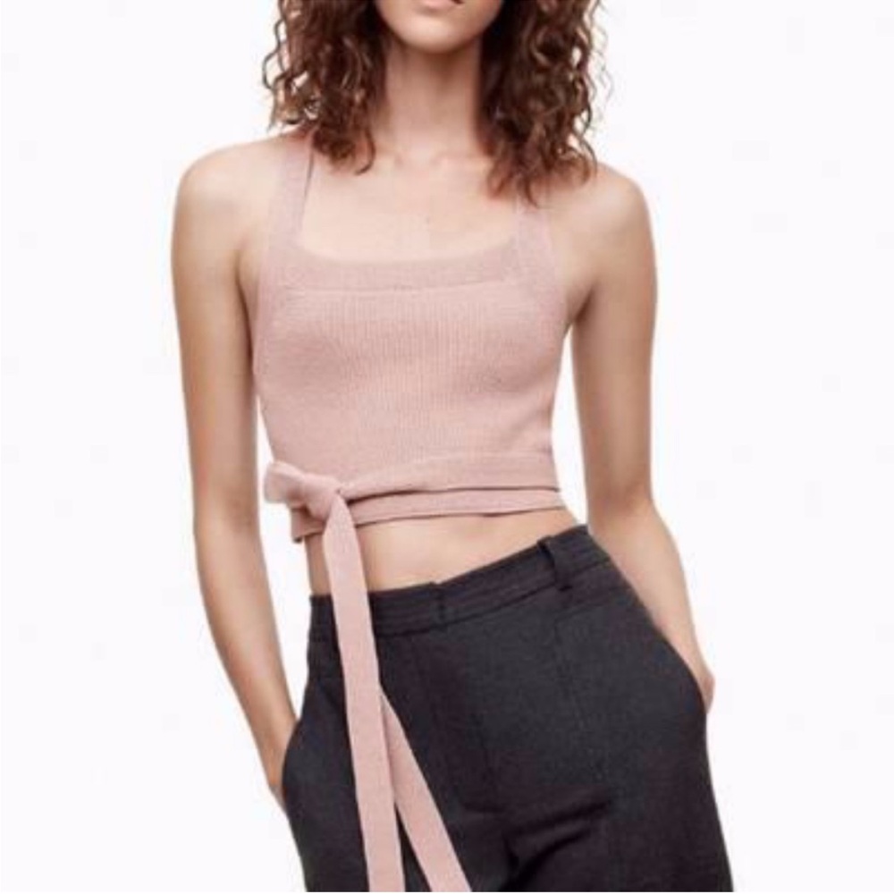 Aritzia Wilfred cayenne knit top